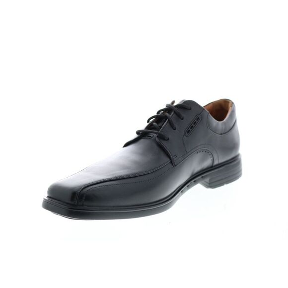 Clarks Mens Un Kenneth Bicycle Toe Oxford Black Shoes (NWT) - Picture 4 of 7